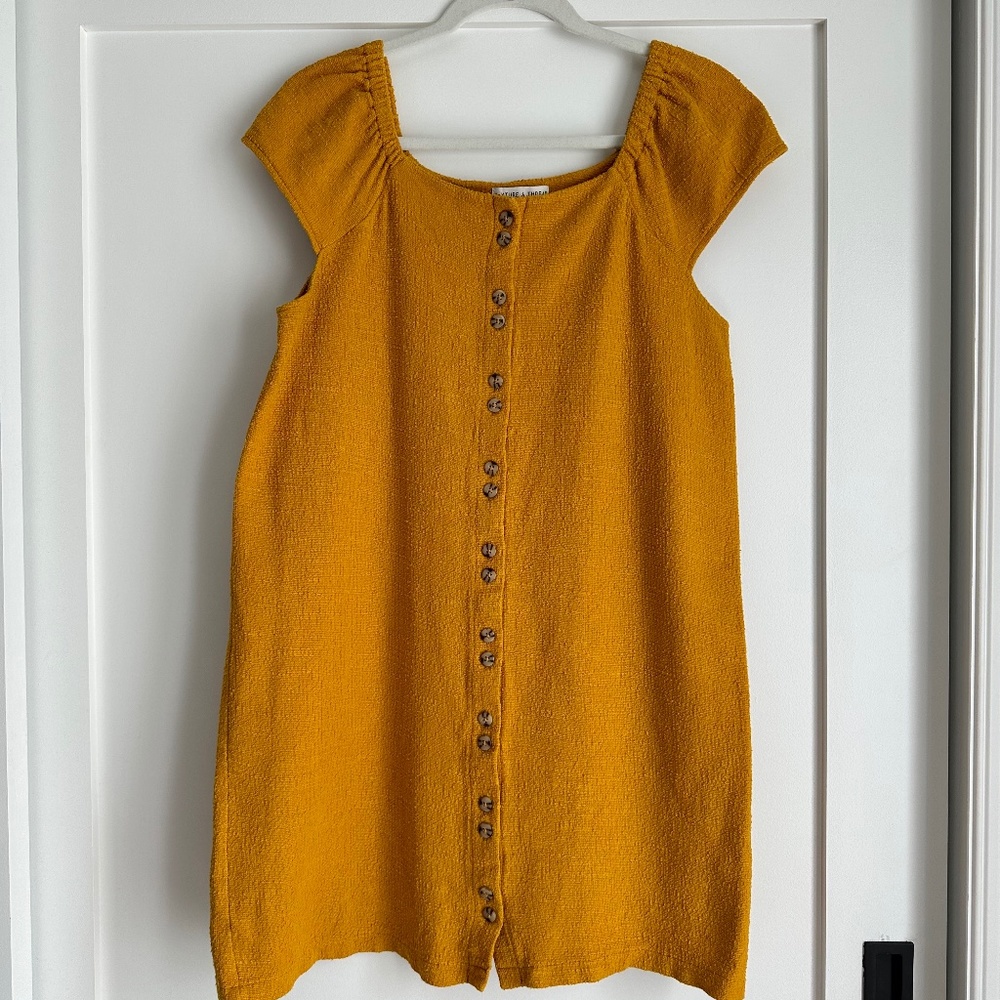 Madewell Texture & Thread Cap Sleeve Dress - Picture 1 of 5